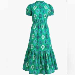 J. Factory Crew Floral Green Dress